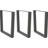 vidaXL Matbord>Matbordsben V-formade 3 st antracit 90x(72-73,3) cm stål
