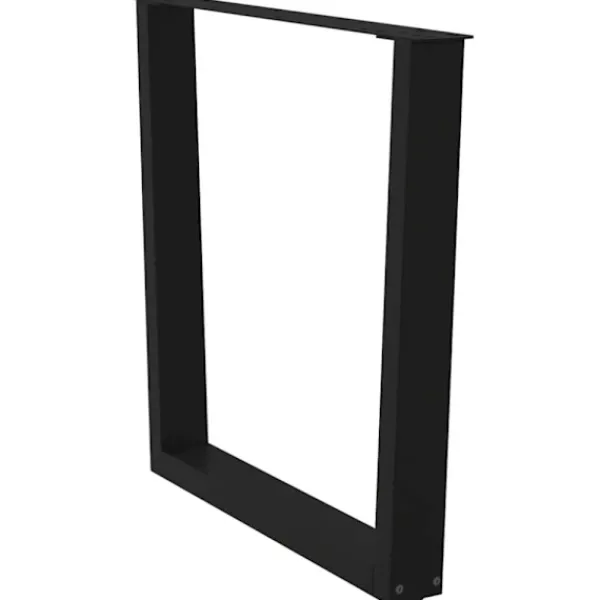 vidaXL Matbord>Matbordsben V-formade 3 st svarta 80x(72-73,3) cm stål