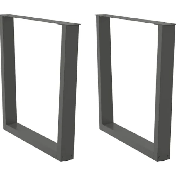 vidaXL Matbord>Matbordsben V-formade 2 st antracit 90x(72-73,3) cm stål