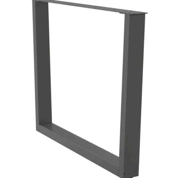 vidaXL Matbord>Matbordsben V-formade 2 st antracit 100x(72-73,3) cm stål
