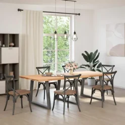 vidaXL Matbord>Matbordsben V-formade 3 st antracit 100x(72-73,3) cm stål