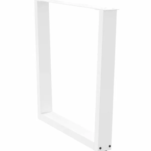vidaXL Matbord>Matbordsben V-formade 2 st vita 90x(72-73,3) cm stål