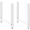 vidaXL Matbord>Matbordsben vita 2 st 80x(72-73) cm stål
