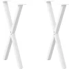 vidaXL Matbord>Matbordsben X-formade 2 st vita 57x(72-73) cm stål