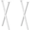 vidaXL Matbord>Matbordsben X-formade 2 st vita 50x(72-73) cm stål