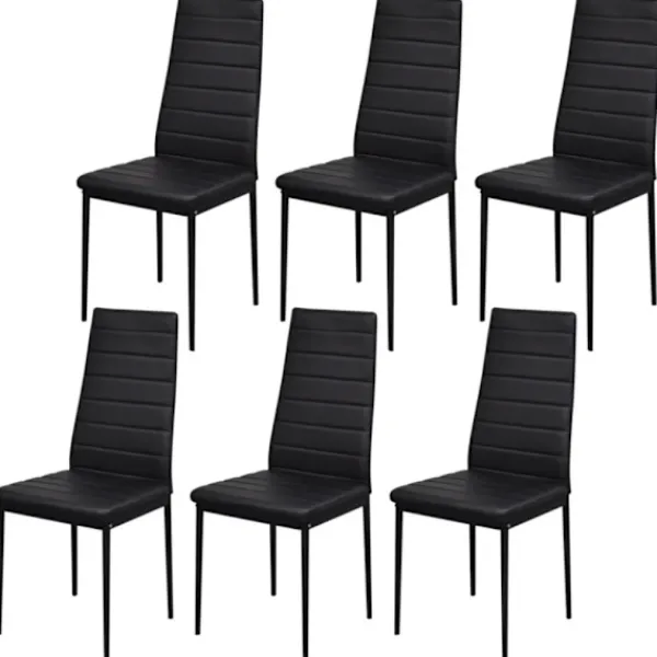 vidaXL Matgrupper>Matsalsmöbelset 7 delar svart