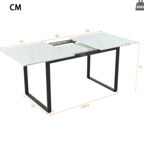 Matgrupper>Matsalsset med 8 sammetsstolar & utdragbart bord (140-180x80cm), grå, vit MDF-skiva & svarta ben, modernt