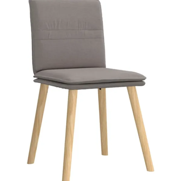 vidaXL Matgrupper>Matstolar 4 st taupe tyg