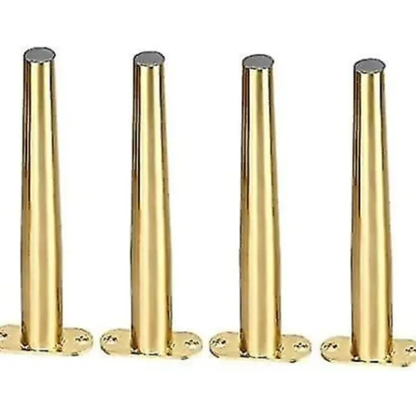 Soffbord>Möbelstöd i rostfritt stål - Ersätt korta metallben för soffa, infällda ben för DIY-kaffebord - Guld (25 cm/9,8 tum)