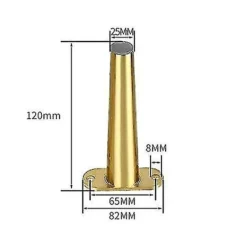 Soffbord>Möbelstöd i rostfritt stål - Ersätt korta metallben för soffa, infällda ben för DIY-kaffebord - Guld (25 cm/9,8 tum)