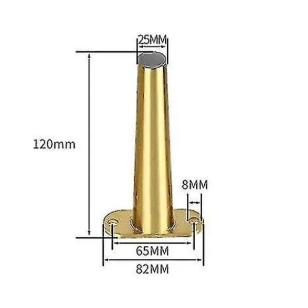 Soffbord>Möbelstöd i rostfritt stål - Ersätt korta metallben för soffa, infällda ben för DIY-kaffebord - Guld (25 cm/9,8 tum)