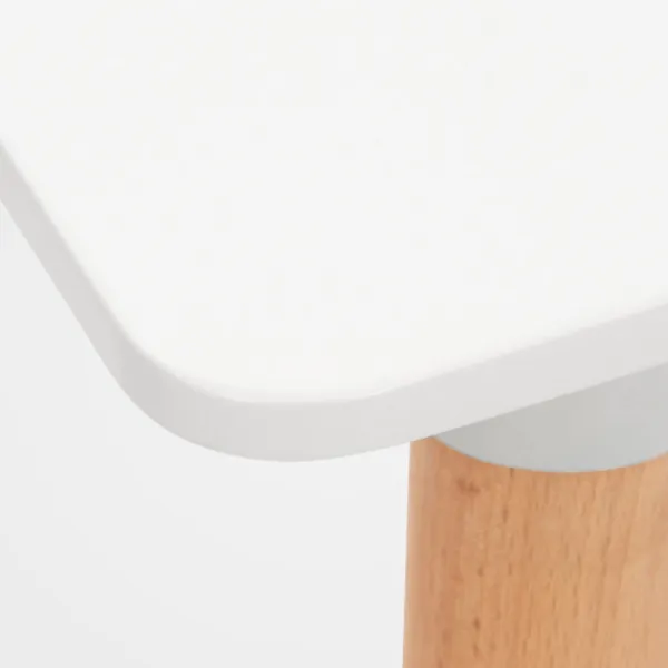 BellaFurn Matbord>MDF Köksbord - Matbord - Justerbar stabilitet för ojämna våningar Färg: Vit | Storlek: 60 cm
