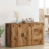 vidaXL Sideboards>med låda Gammalt trä 100 x 33 x 59.5 cm Konstruerat trä