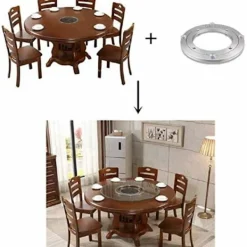 Matbord>Metall Skivspelarlager, Rund Vridbar Bas, 360° Roterande, Enkelradiga Kullager, för Tunga Applikationer, ø35cm