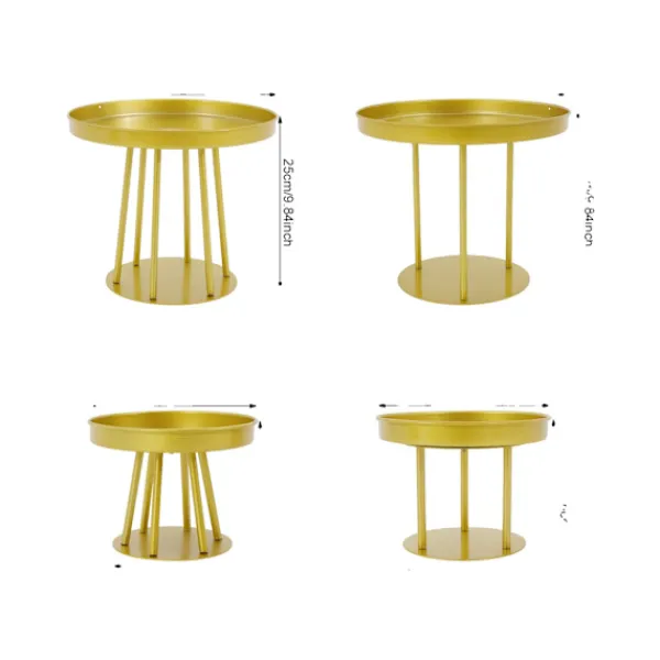 OEM Balkongmöbler>Metallblomsterställ, Modern Design, Mångsidig Användning,Guld, S
