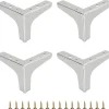 Soffor>Metalliska soffben 4 stycken Moderna möbelfötter Soffmöbelhöjare Ben DIY Möbelersättningsfötter för TV-skåp Fotpall Soffskåp, Silver