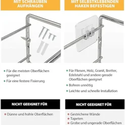 Hyllor>Metallkryddhyllor - 2-pack - För kryddor, som kökshylla, skåpsinlägg, arrangör, badrumshyllor, dekoration