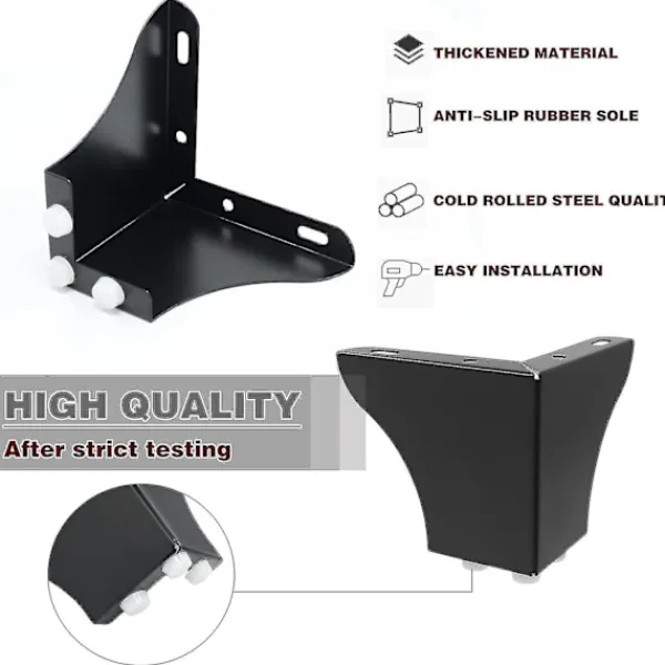 Soffor>Metallmöbelben 10 cm höga sofaben, moderna triangulära möbelfötter DIY-ersättning