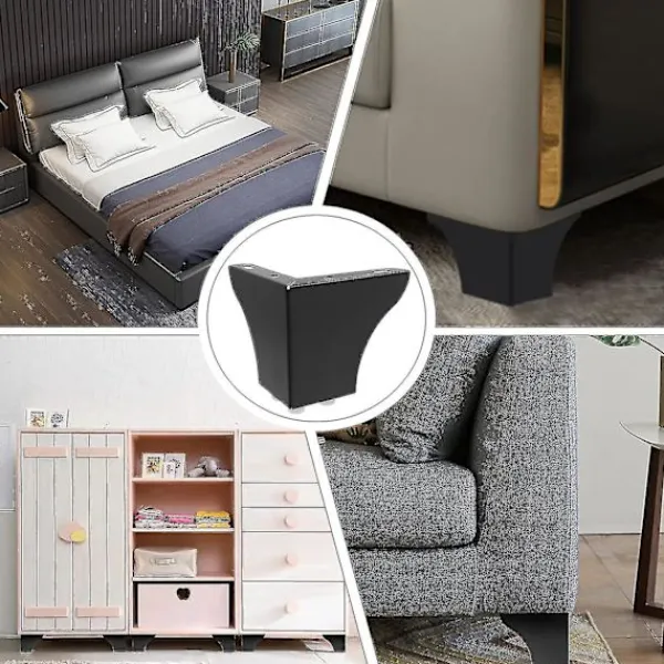 Soffor>Metallmöbelben 10 cm höga sofaben, moderna triangulära möbelfötter DIY-ersättning