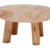 Pallar>Mini Rund Pall i Naturträ, Blomkrukställ, Trädgårdspall, - 3,5" Hög Naturträ
