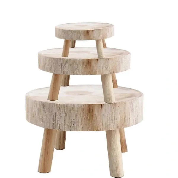 Småbord>Mini Träpall Display Växtställ Dekorativ Trä Växtpall Bonsaihållare för Inomhus Utomhus Hem Trädgård C
