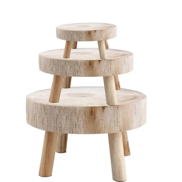 Småbord>Mini Träpall Display Växtställ Dekorativ Trä Växtpall Bonsaihållare för Inomhus Utomhus Hem Trädgård C