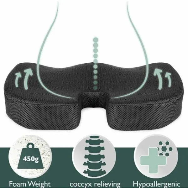 Stolar>Minneskum Ergonomisk sittdyna kontor bil 45x35x7cm-WELLNGS