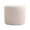 Sittpuffar>Mjuk Sittpuff Ottoman - Bekväm Fotpall i Skum för Vardagsrum, Skrivbord, Soffa - Vit