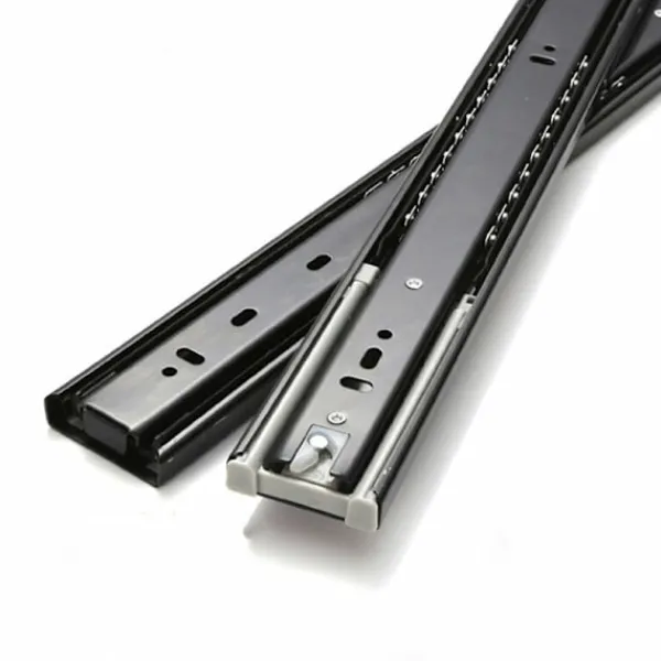 Kistor & Koffertar>Mjukstängande lådskenor 300 mm, Full extension lådskena robust lastkapacitet 45 kg, 1 par (2 st)(1 par med dämpning 12" (30cm))