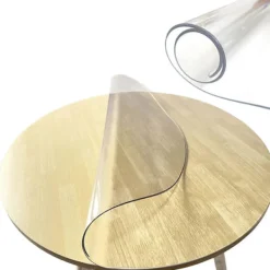 Matbord>Mjukt Glas Pvc Rund Duk Trämöbler Bordsskiva Skydd Kompatibel med Daglig Användning Familjesammankomster 60cm