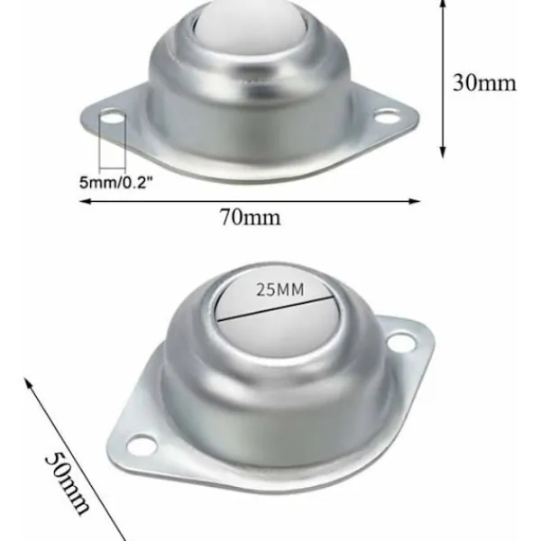 Balkongmöbler>70mm Universal Nylon Möbelöverföringsrulle Hjul 1st YYV