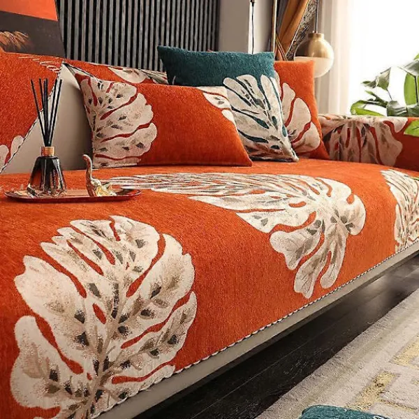 Soffor>Modern Chenille Jacquard Sofföverdrag Vardagsrum Halkfri Soffhandduk Soffkudde L-formad Hörnsoffmatta Sittdyna Heminredning mörkgrön 45x45cm pillowcase | Fyndiq