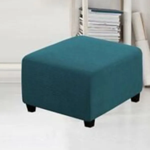 Sittpuffar>(mörkblå) Stretch Slipcovers, Square Spandex Fabric Slipcovers