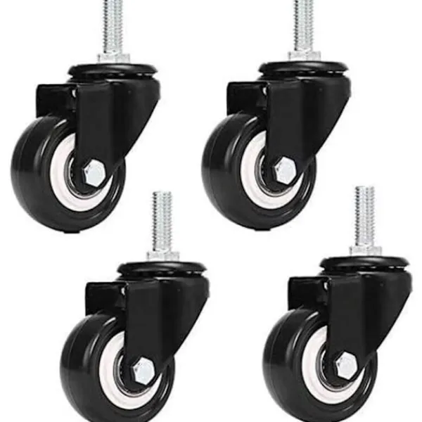 Stolar>M8x25mm 4 st lastbärande 240 kg vagn roterande caster PU möbel pulverersättning (utan bromsrullar),--