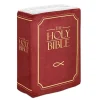 EURL Sittpuffar>Mysig Tro-Bibel Kudde Öppningsbar Bok Plysch Kudde för Heliga Bibeln Barn Kramkudde Present, Röd