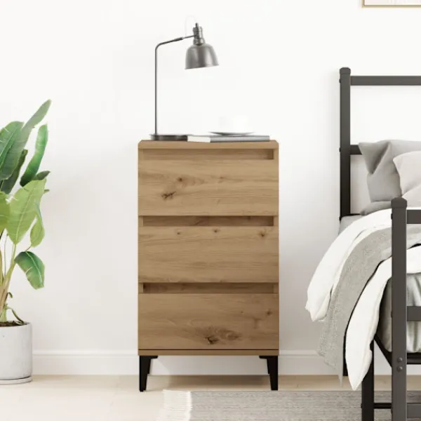 vidaXL Sängar>Nattduksbord Artisan Ek 45 x 35 x 44 cm Konstruerat trä