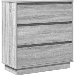 vidaXL Byråer>Nattduksbord med låda Grå 71 x 34,5 x 75 cm Konstruerat trä