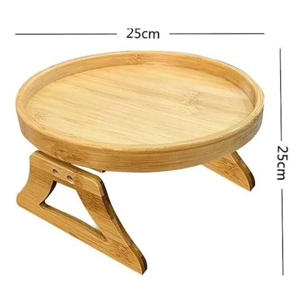 Småbord>Naturlig bambu soffa Armstöd Clip-on bricka 25*25cm