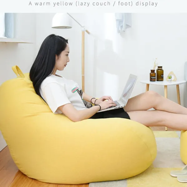 KOOLYOU Sittsäckar>Ny extra stor sittsäcksstol Cover inomhus Lazy Lounger För vuxna Barn Sellwell (Inkluderar inte vaddering) 90 * 110cm