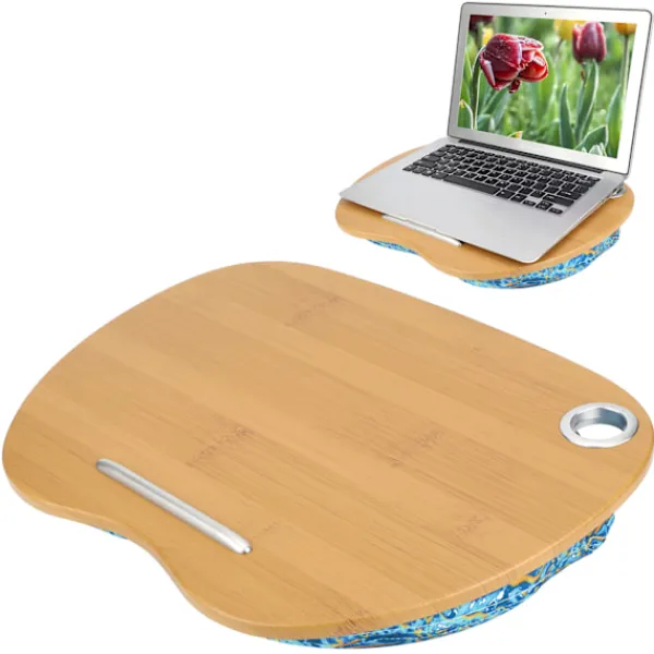 Kontorsmöbler>Ocean Green Multifunktionell Laptopbordstativ med Kudde Säng och Kudde för Hemmakontor, Mini Bärbar Skrivbordsarrangör