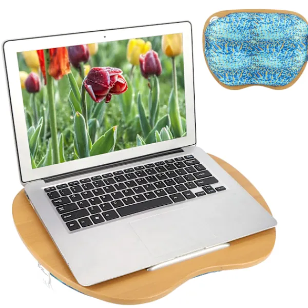 Kontorsmöbler>Ocean Green Multifunktionell Laptopbordstativ med Kudde Säng och Kudde för Hemmakontor, Mini Bärbar Skrivbordsarrangör