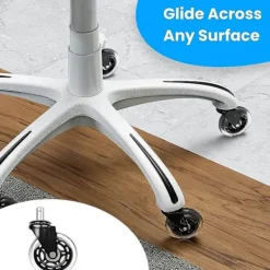 Kontorsmöbler>Office Chair Wheels Replacement Rubber Chair Casters For Hardwood Floors