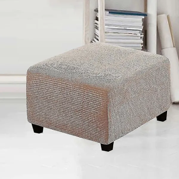 Sittpuffar>Ottomanöverdrag, Jacquard Rektangulära Pallöverdrag, Mjuk Elastisk Botten Halkfri Gåva