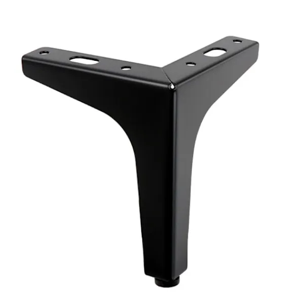 Soffbord>4-pack 10 cm svarta metallmöbelben - för skåp, soffa, soffbord