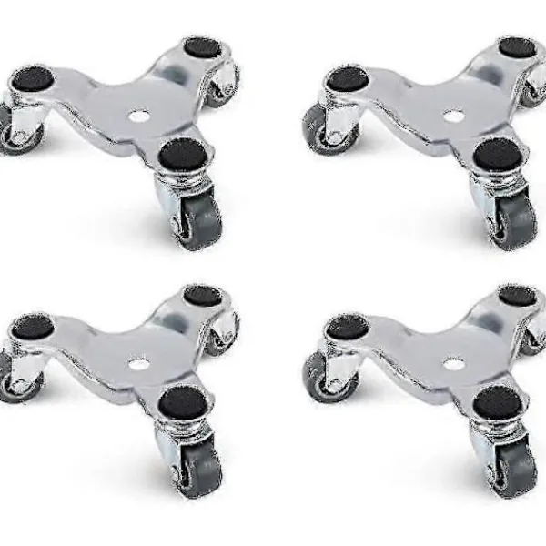 Stolar>4-pack 6 tum Stål Tri-Dolly Set för att Flytta Möbler och Apparater 220lbs Lastkapacitet