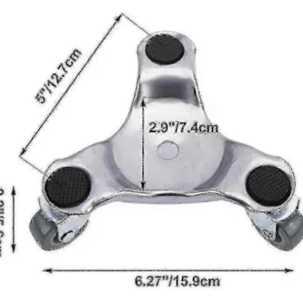 Stolar>4-pack 6 tum Stål Tri-Dolly Set för att Flytta Möbler och Apparater 220lbs Lastkapacitet