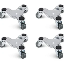 Stolar>4-pack 6 tum Stål Tri-Dolly Set för att Flytta Möbler och Apparater 220 kg Lastkapacitet