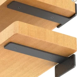 Hyllor>6-pack Flytande Hyllkonsoler, 15 cm Kraftiga Industriella Hyllkonsoler, Svarta Metall L-konsoler för Hyllstöd Dyux