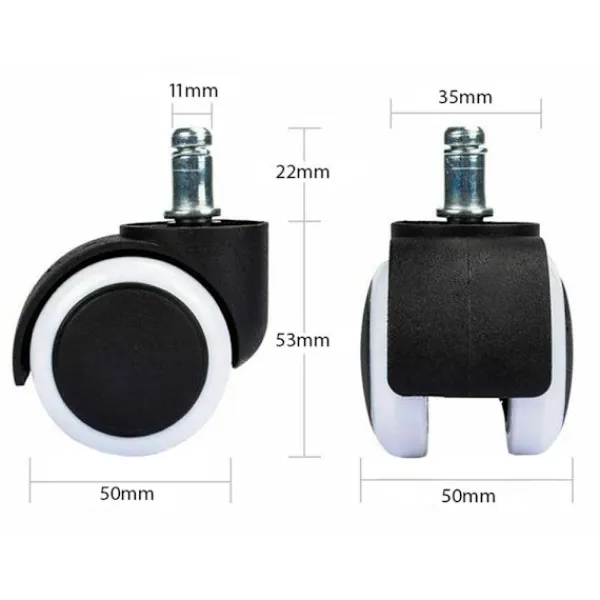 Kontorsmöbler>5-Pack Hjul till Kontorsstol - 11 mm
