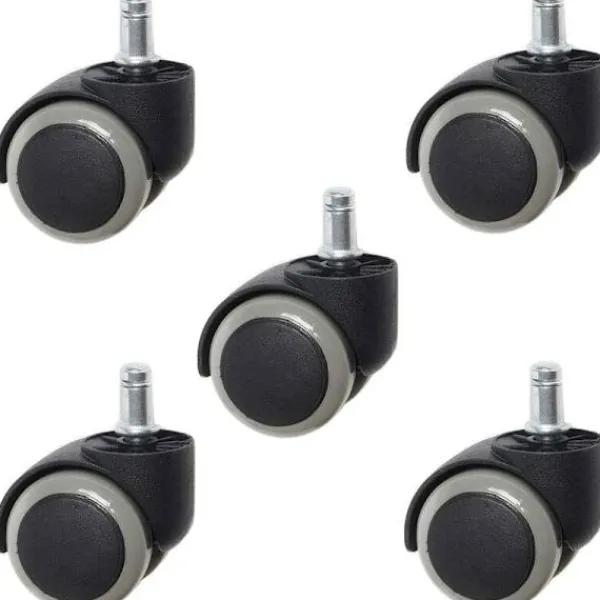 Kontorsmöbler>5-pack hjul, tysta universella kontorsstolsrullar, stolhjul, för stolhjul hårda golv, rullande hjul (grå)_max 20(110-120cm)